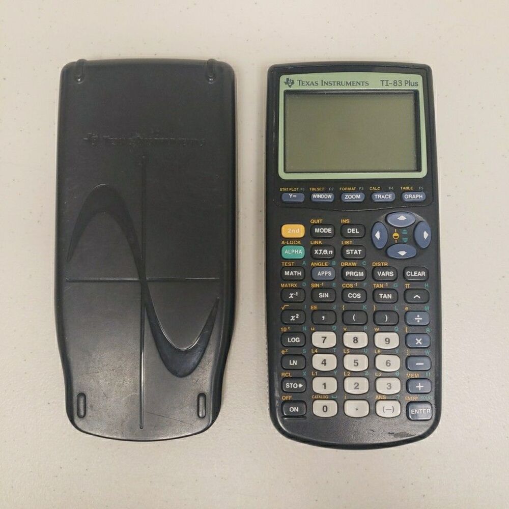 Texas Instruments TI-83 Plus Graphing Calculator  w/ Cover Tested Works